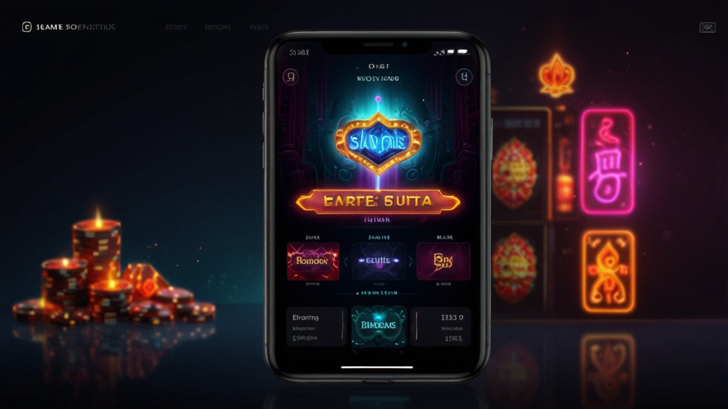 Smartphone mit Login-, Einzahlungs- und Navigationsbereichen der Fiery Play App