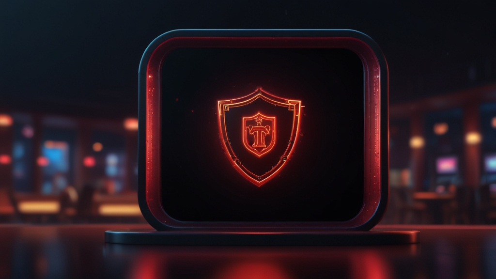 Sicherheitscheck vor dem Login in dunkler Casino-Optik
